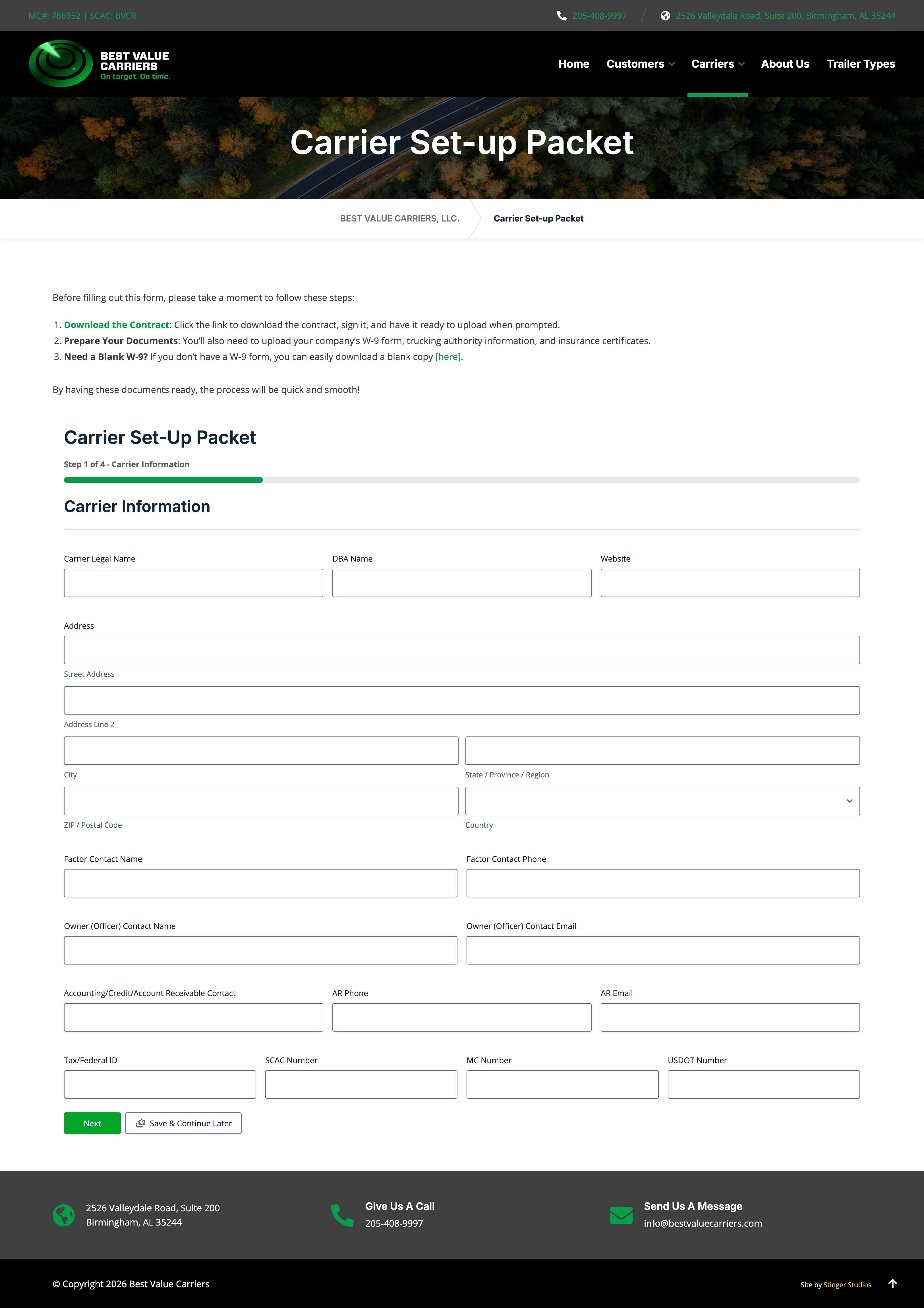 Best Value Carriers detail