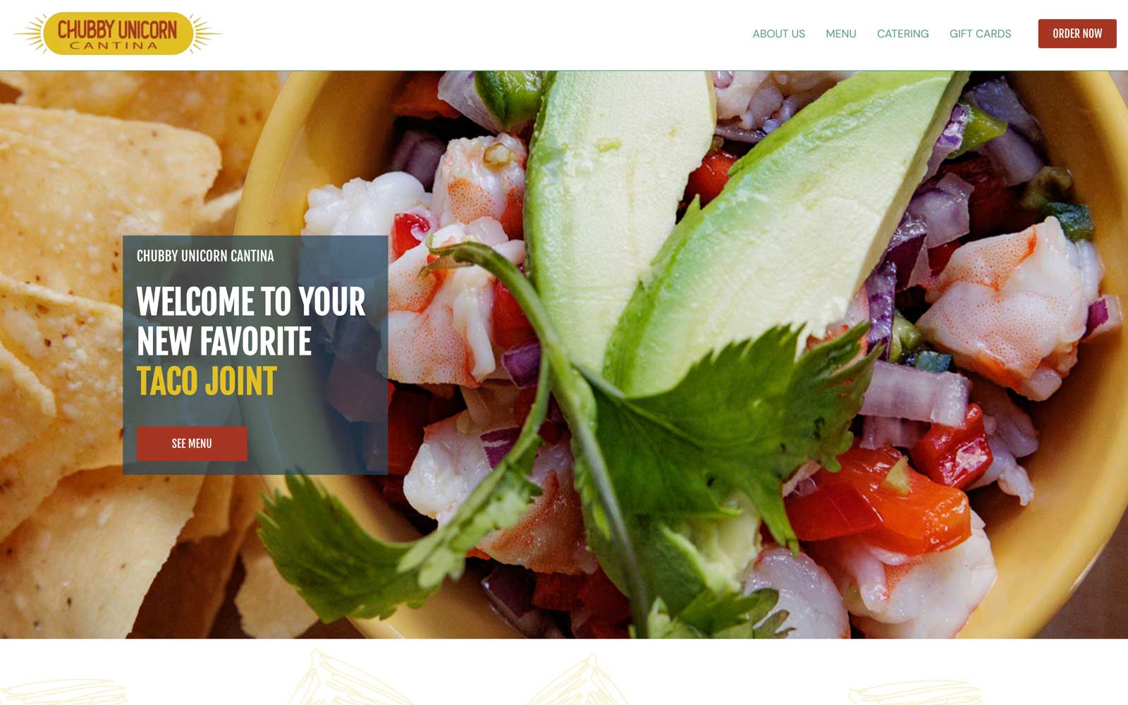 Chubby Unicorn Cantina website