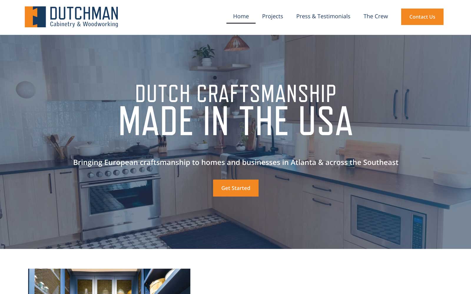 Dutchman Cabinetry website
