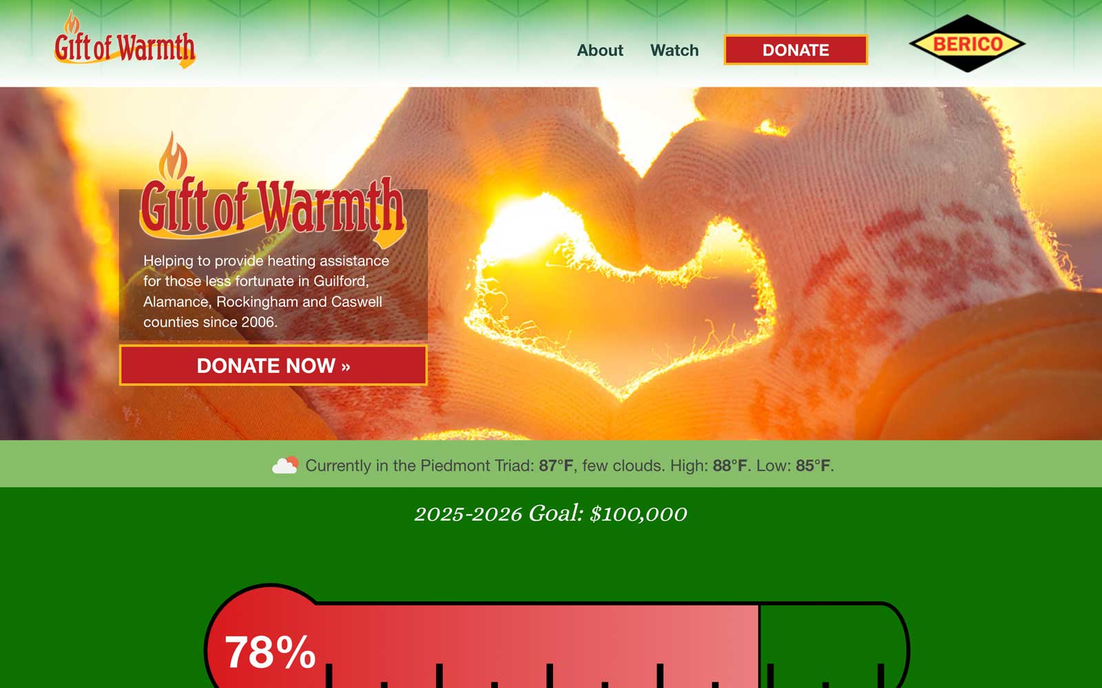 Gift of Warmth website