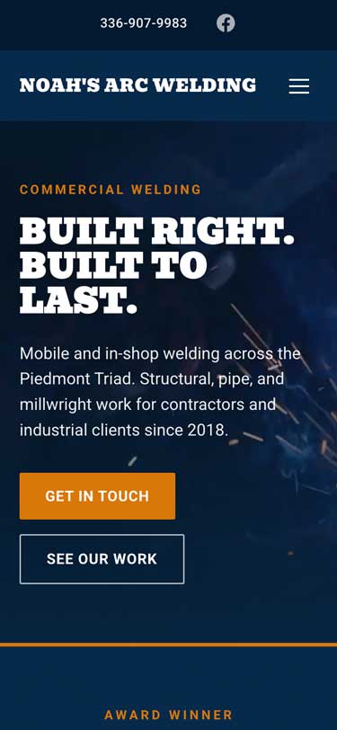 Noah&rsquo;s Arc Welding on mobile